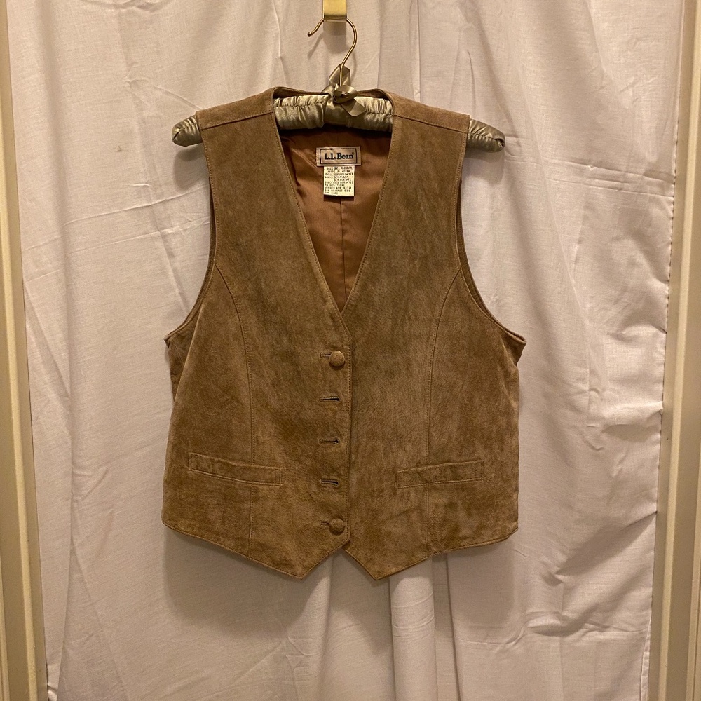 L. L. Bean suede vest SZ M